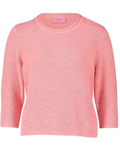 Betty Barclay Sweatshirt Strickpullover Kurz 3/4 Arm, Salmon Rose - Pink