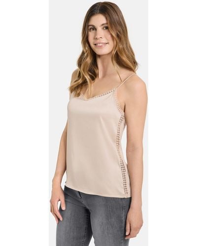 Gerry Weber Shirttop Top mit Material-Patch - Natur