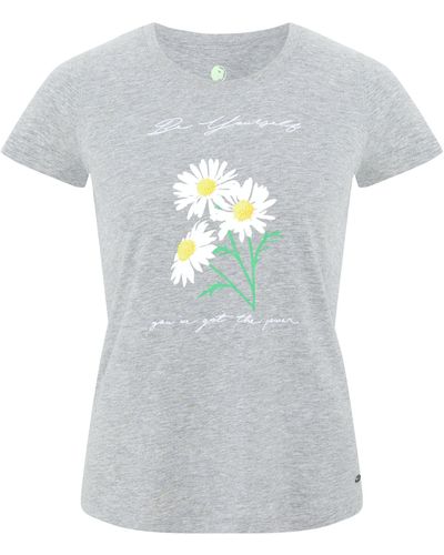 OKLAHOMA PREMIUM DENIM Print-Shirt aus softem Single Jersey - Weiß