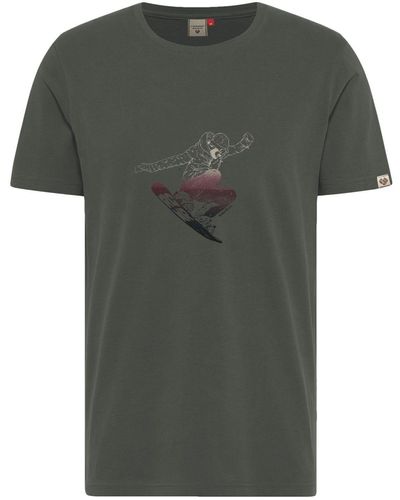 Ragwear T-Shirt Rogger mit coolem Snowboard-Print - Grün