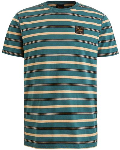 PME LEGEND T-Shirt Short sleeve r-neck yd stripe jers - Grün