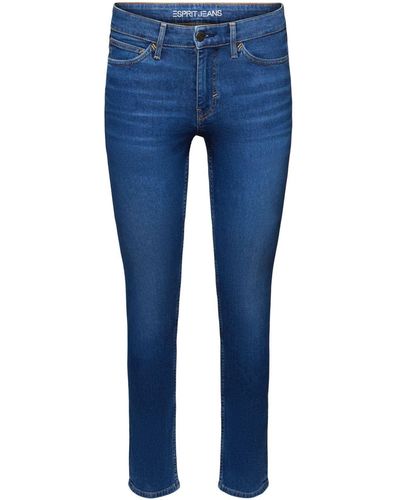 Esprit Fit- Skinny Jeans mit mittlerer Bundhöhe - Blau