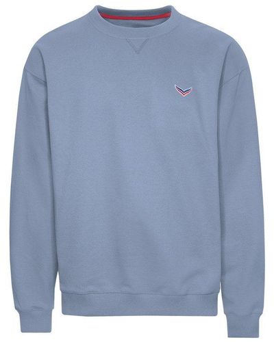 Trigema Oversized Sweatshirt mit Logo-Patch - Blau
