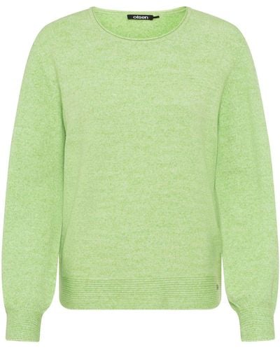 Olsen Strickpullover Pullover Long Sleeves - Grün