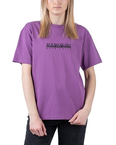 Napapijri T-Shirt S-Box Tee - Lila