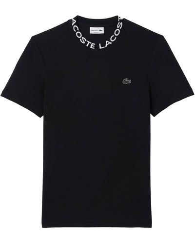 Lacoste T-Shirt (1-tlg) - Schwarz