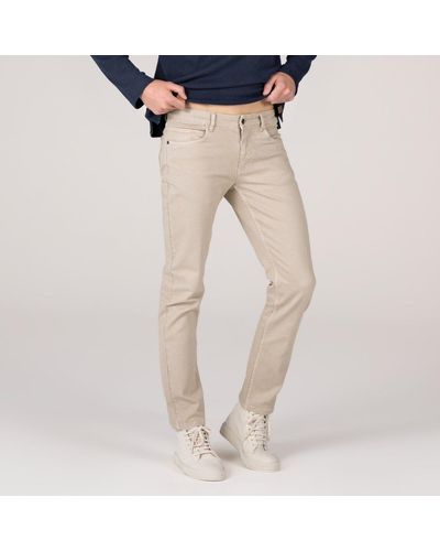 Living Crafts Jeans PITT 5-Pocket-Stil mit großzügigen Seitentaschen - Natur