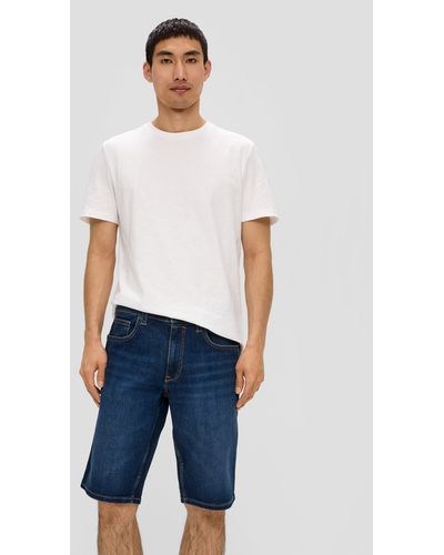 S.oliver Stoffhose Jeans-Shorts / Regular Fit / Mid Rise - Blau