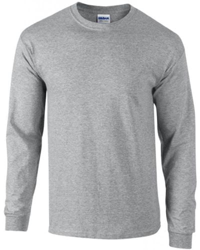 Gildan Langarmshirt Ultra CottonTM Long Sleeve T-Shirt - Grau