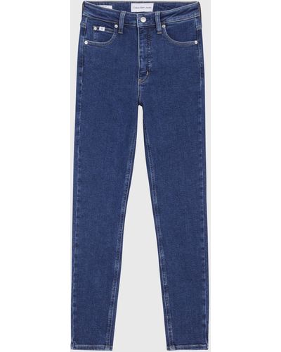 Calvin Klein Calvin Klein -fit-Jeans HIGH RISE SUPER SKINNY ANKLE in klassischer 5-Pocket-Form - Blau