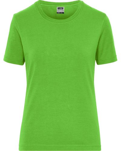 James & Nicholson T-Shirt Tailliertes BIO-Baumwoll shirt mit Elasthan JN1801 - Grün