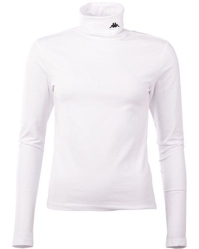Kappa Langarmshirt in hautsympathischer Single Jersey Qualität - Weiß