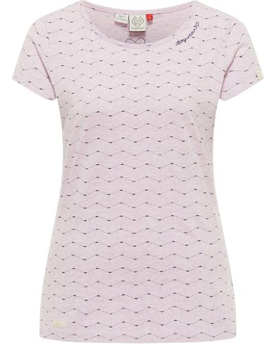 Ragwear T-Shirt MINT ZIG ZAG Nachhaltige & vegane Mode - Pink