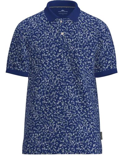 Fynch-Hatton Poloshirt Regular Fit (1-tlg) - Blau