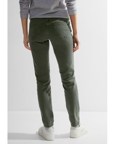 Cecil Comfort-fit-Jeans im Colour Look - Grün