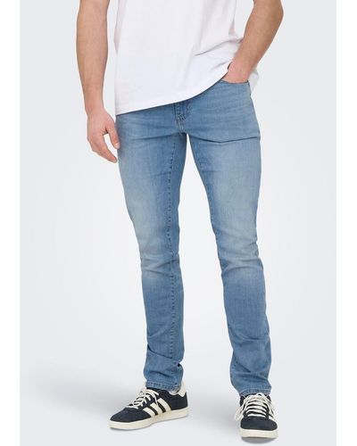 Only & Sons Fit-Jeans ONSLOOM SLIM LBD 8263 AZG DNM NOOS - Blau