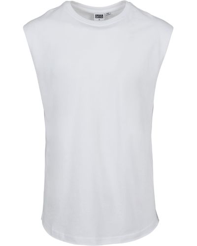Urban Classics T-Shirt Open Edge Sleeveless Tee (1-tlg) - Weiß