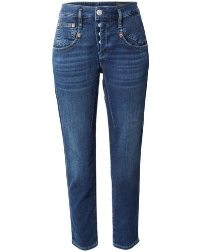 Herrlicher High-waist-Jeans Shyra (1-tlg) Patches - Blau