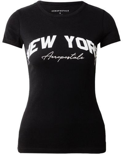 Aéropostale T-Shirt NEW YORK (1-tlg) Plain/ohne Details - Schwarz