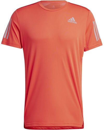 adidas Kurzarmshirt OWN THE RUN TEE BRIRED/REFSIL - Orange