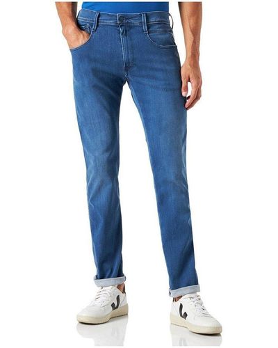Replay 5-Pocket-Jeans uni (1-tlg) - Blau