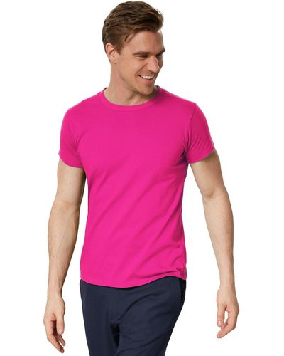 dressforfun T-Shirt Männer Rundhals - Pink