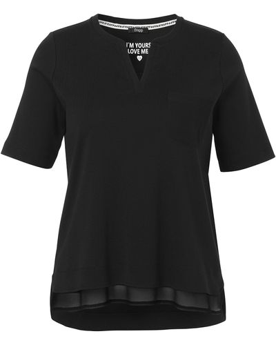 FRAPP V-Shirt in hochwertiger Baumwollqualität - Schwarz