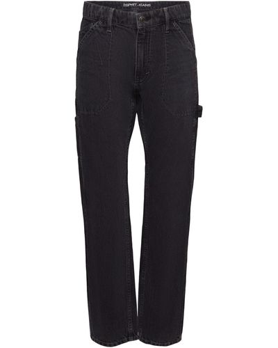 Esprit Straight- Jeans mit geradem Bein und mittlerer Bundhöhe - Schwarz