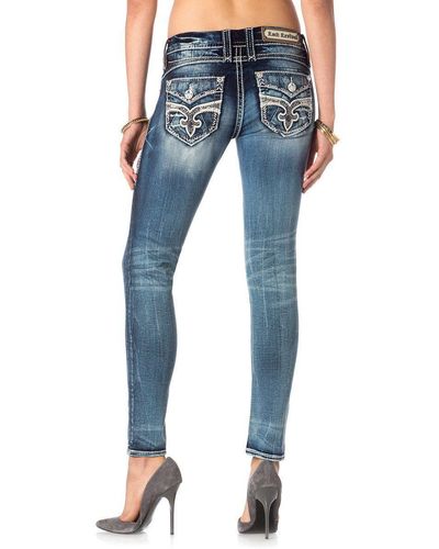 Rock Revival Skinny-fit-Jeans - Blau