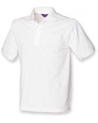 Henbury Poloshirt 65/35 Classic Piqué Polo Shirt - Weiß