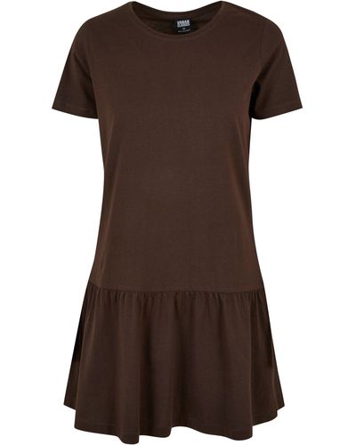 Urban Classics Shirtkleid Ladies Valance Tee Dress - Braun