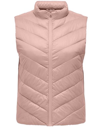 Only Carmakoma Steppweste CARSOPHIE MIX FITTED WAISTCOAT CC OTW - Pink