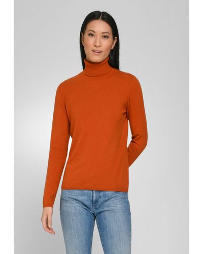 include Rollkragenpullover New Wool mit modernem Design - Orange