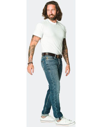 Five Fellas Slim-fit-Jeans DANNY nachhaltig, Italien, Stretch, coole Waschung - Weiß