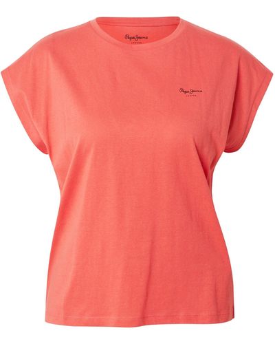 Pepe Jeans T-Shirt BLOOM (1-tlg) Plain/ohne Details - Pink