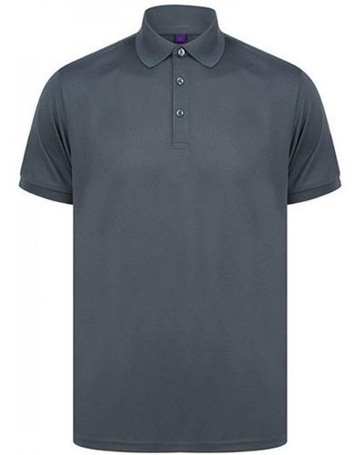 Henbury Poloshirt Recycled Polyester Polo Shirt - Blau