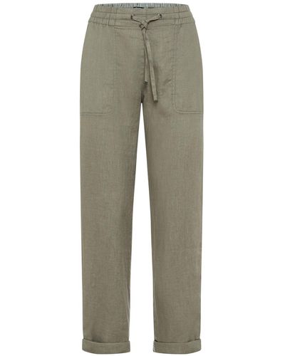 Olsen Stoffhose Trousers Casual Cropped - Grau