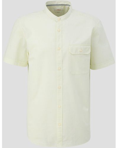 S.oliver Kurzarmhemd mit horizontalen Streifen - Weiß