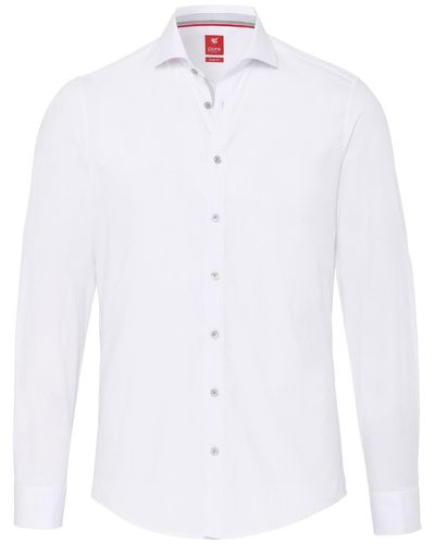 Hatico Langarmhemd - Weiß
