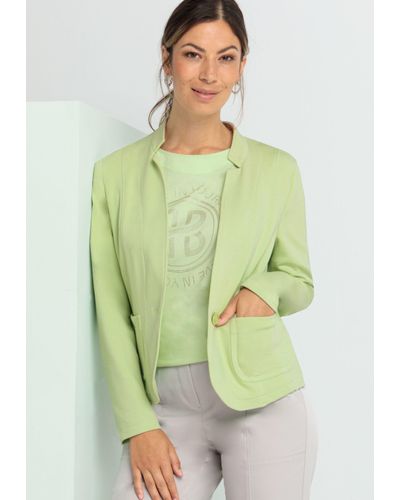 Bianca Jerseyblazer LISET aus cooler Jerseyware in der Trendfarbe 'reseda' - Grün