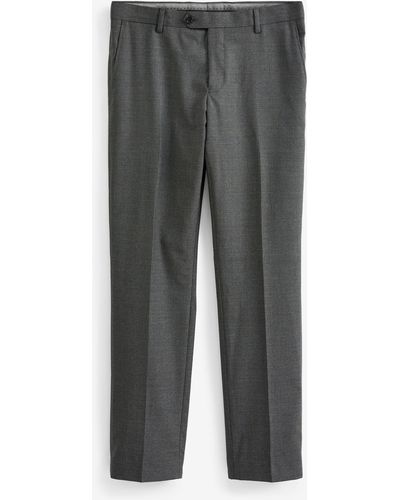 Next Slim-Fit-Anzughose aus Wolle (1-tlg) - Grau