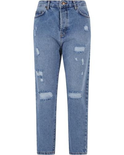 2Y Premium Bequeme Jeans Premium 2Y Destroyed Relax Denim (1-tlg) - Blau
