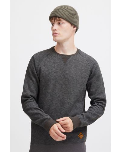 Solid Sweatshirt SDVituNeck Sweatpullover mit dekorativen Ziernähten - Grau