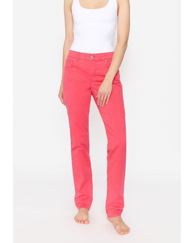 ANGELS Straight- Jeans Cici mit Coloured Denim - Rot