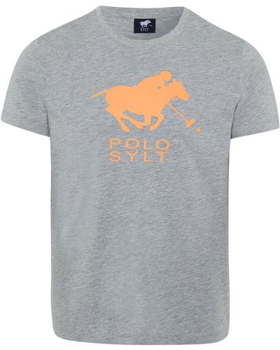 Polo Sylt Print-Shirt mit gedrucktem Logo-Symbol - Grau