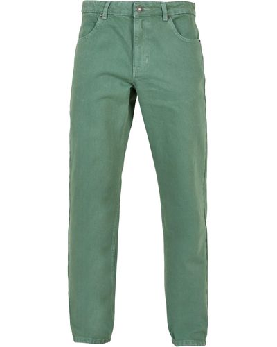 Urban Classics Bequeme Colored Loose Fit Jeans - Grün