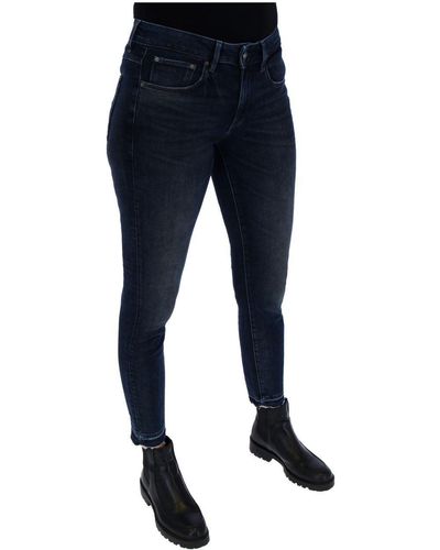 G-Star RAW Fit-Jeans 3301 Mid Skinny rp Ankle Wmn (0-tlg) - Blau