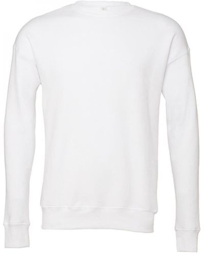Bella Canvas Bella + Canvas Sweatshirt Sweat Drop Shoulder Fleece - Weiß
