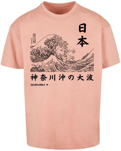 F4NT4STIC T-Shirt Kanagawa | Herren Print Lyst Welle DE für Blau in