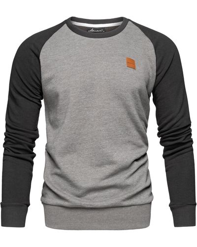 Amaci&Sons MILWAUKEE Sweatshirt mit Rundhalsausschnitt - Grau